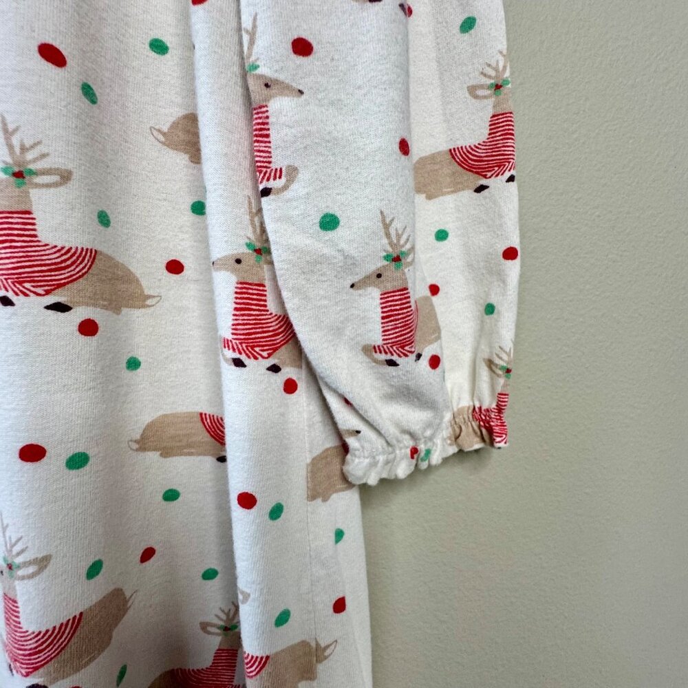 MINI BODEN Reindeer Nightgown 11-12Y 152 Red Holiday Print Christmas Nightie - Picture 5 of 7